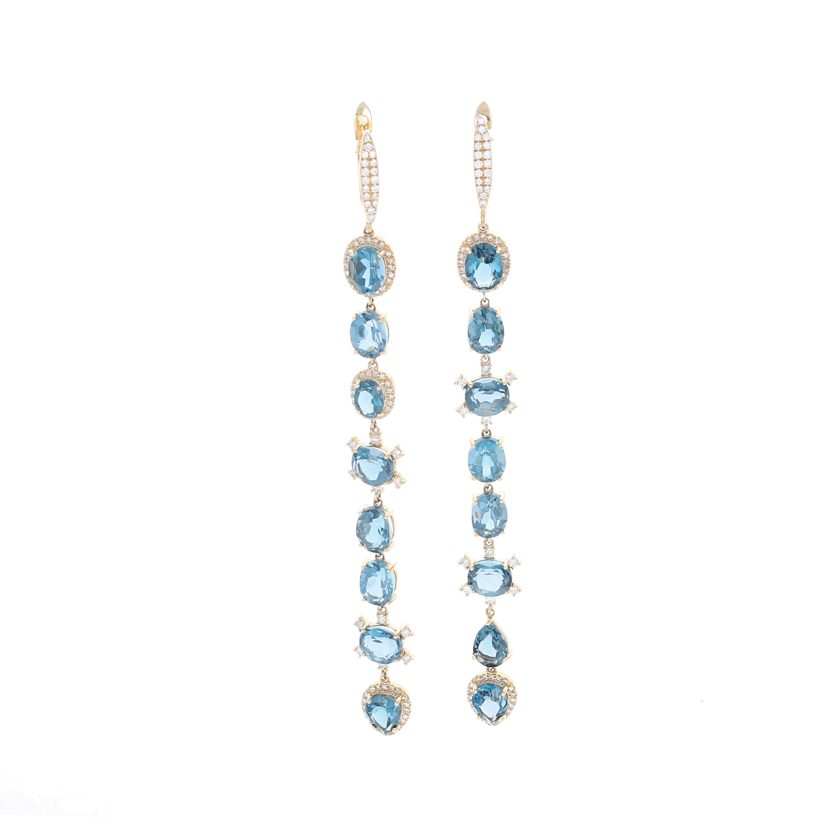 Blue hot sale statement earrings