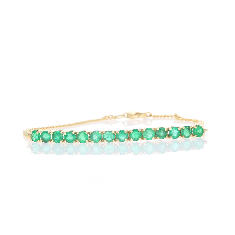Emerald Bar Chain Bracelet
