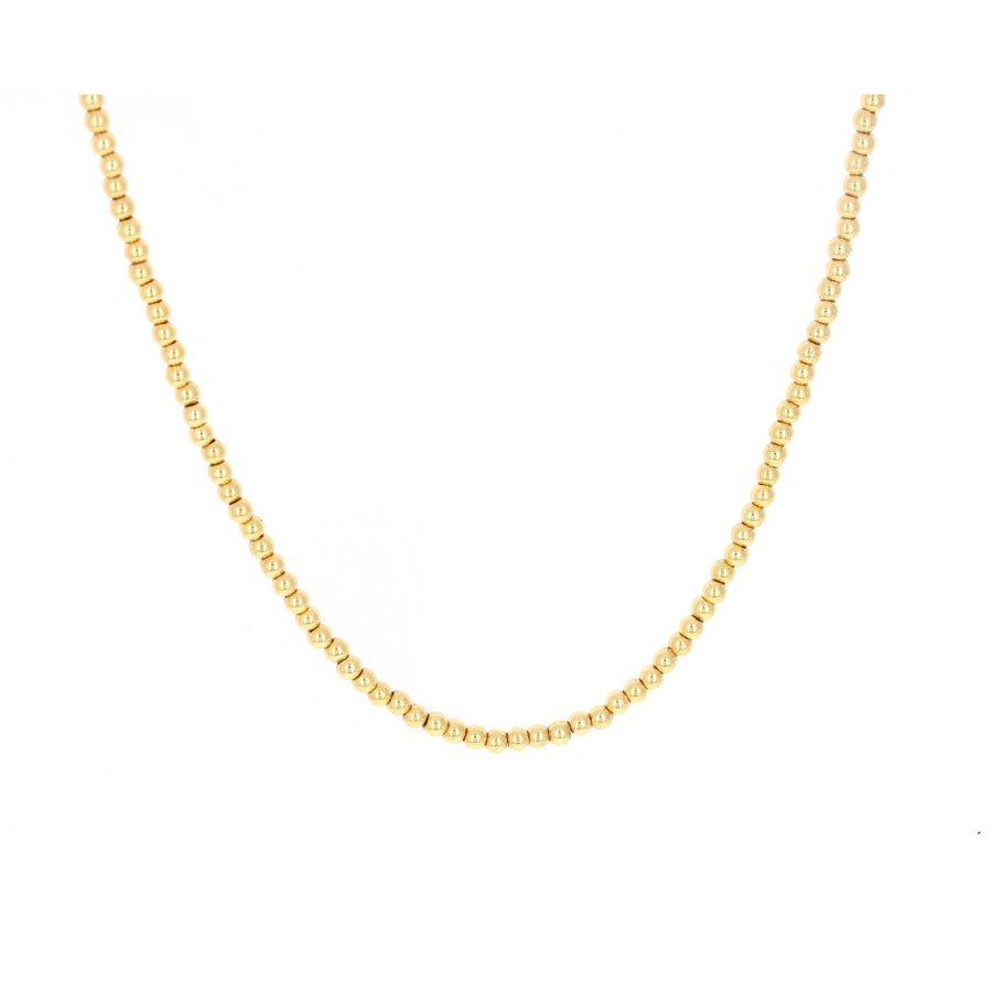 Small Gold Bead Necklace