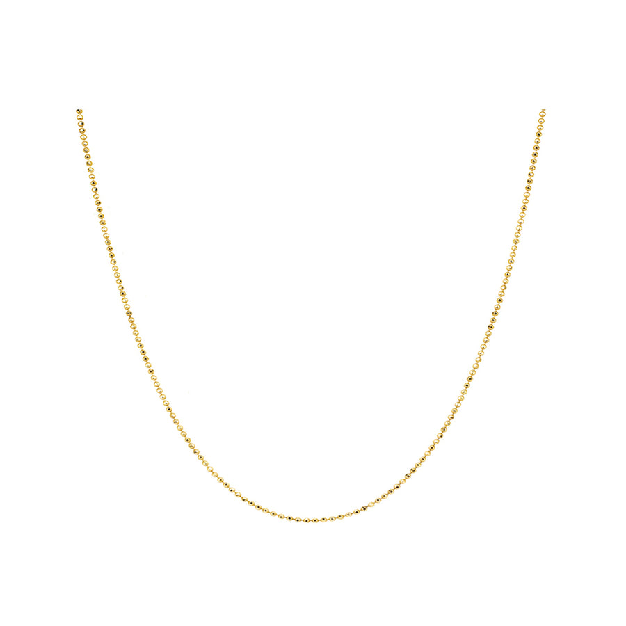 Gold Faceted Ball Chain Necklace