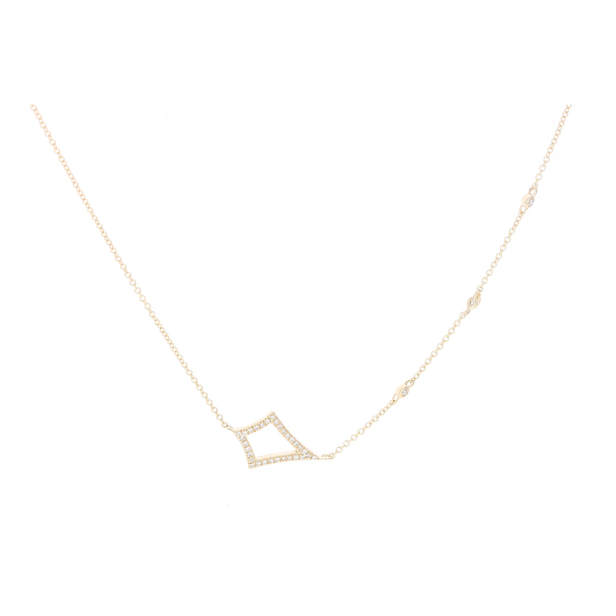 Triangle Necklace 14k Rose Gold Adjustable Length Triangle Necklace 14k Rose Gold Adjustable Length
