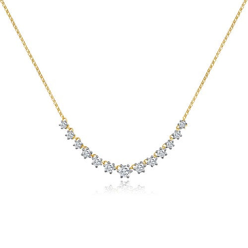 Graduated Diamond Layering Necklace