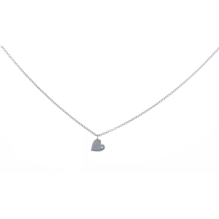 Mini Silver Heart Necklace