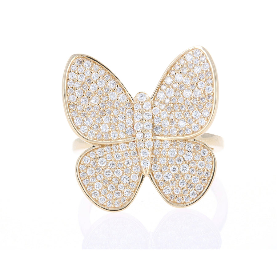 Large Pave Butterfly Ring