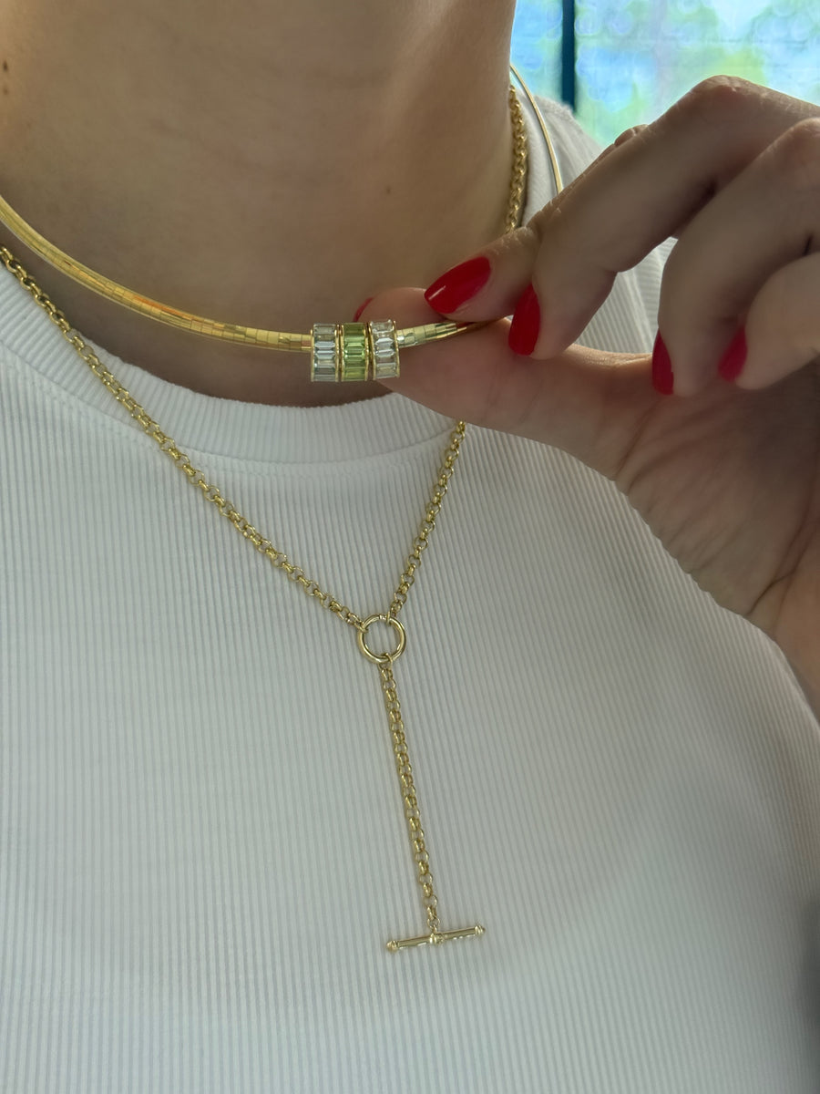 Rolo Chain Enhanced Lariat Necklace