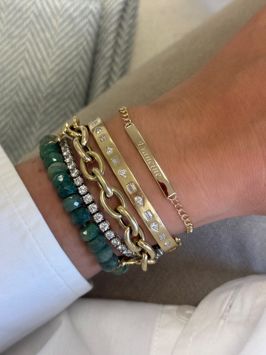 Solid Gold ID Bracelet