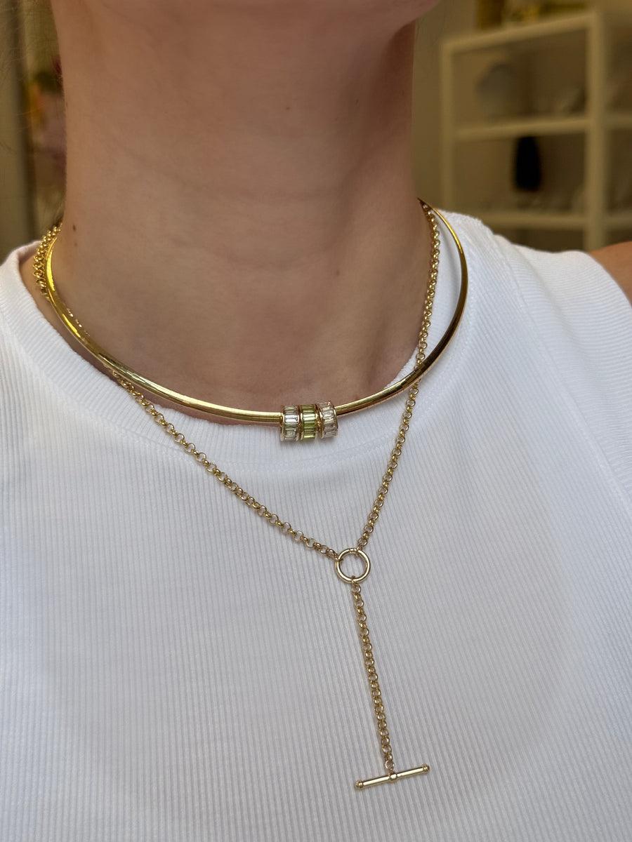 Rolo Chain Enhanced Lariat Necklace