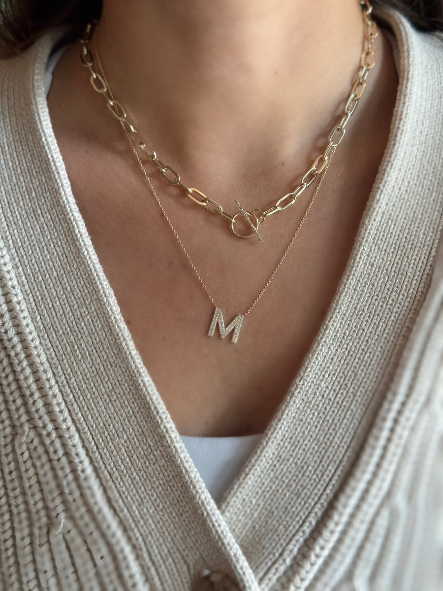 Block Letter Initial Necklace