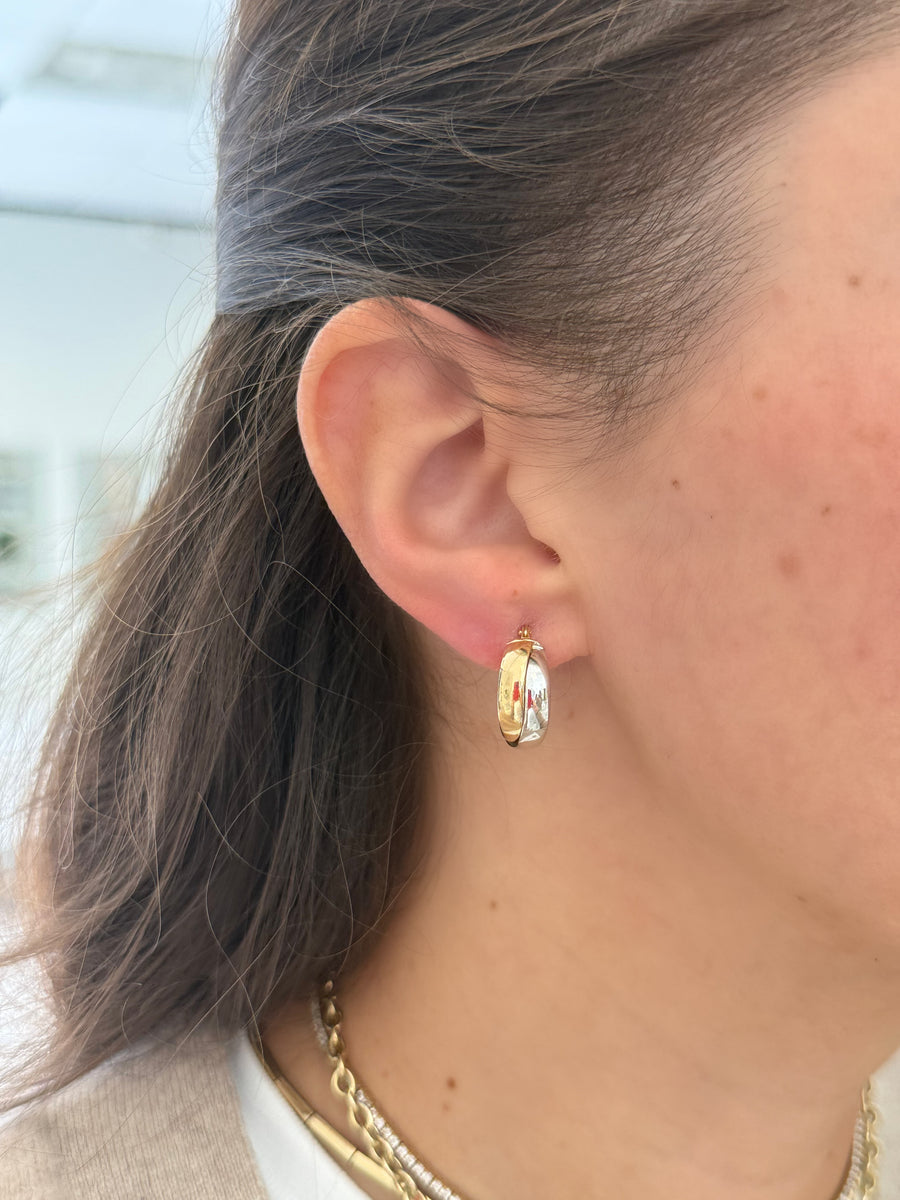 Gold Two-Tone Hoops