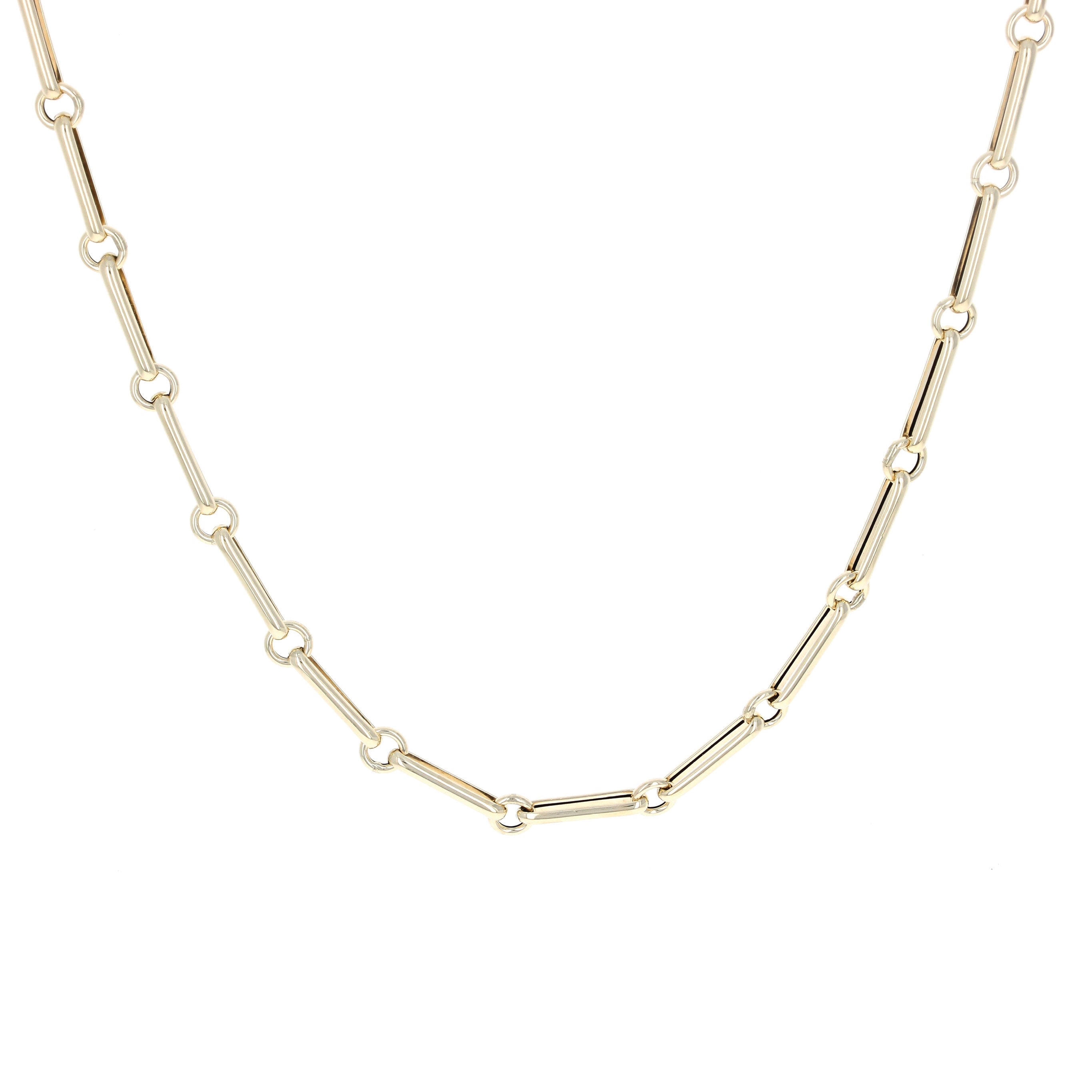 Alternating Round and Rectangular Hollow Link Chain