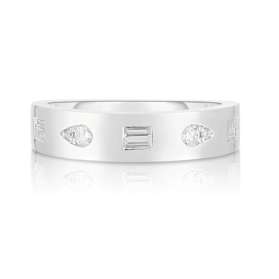 Inlay Baguette and Pear Illusion Band
