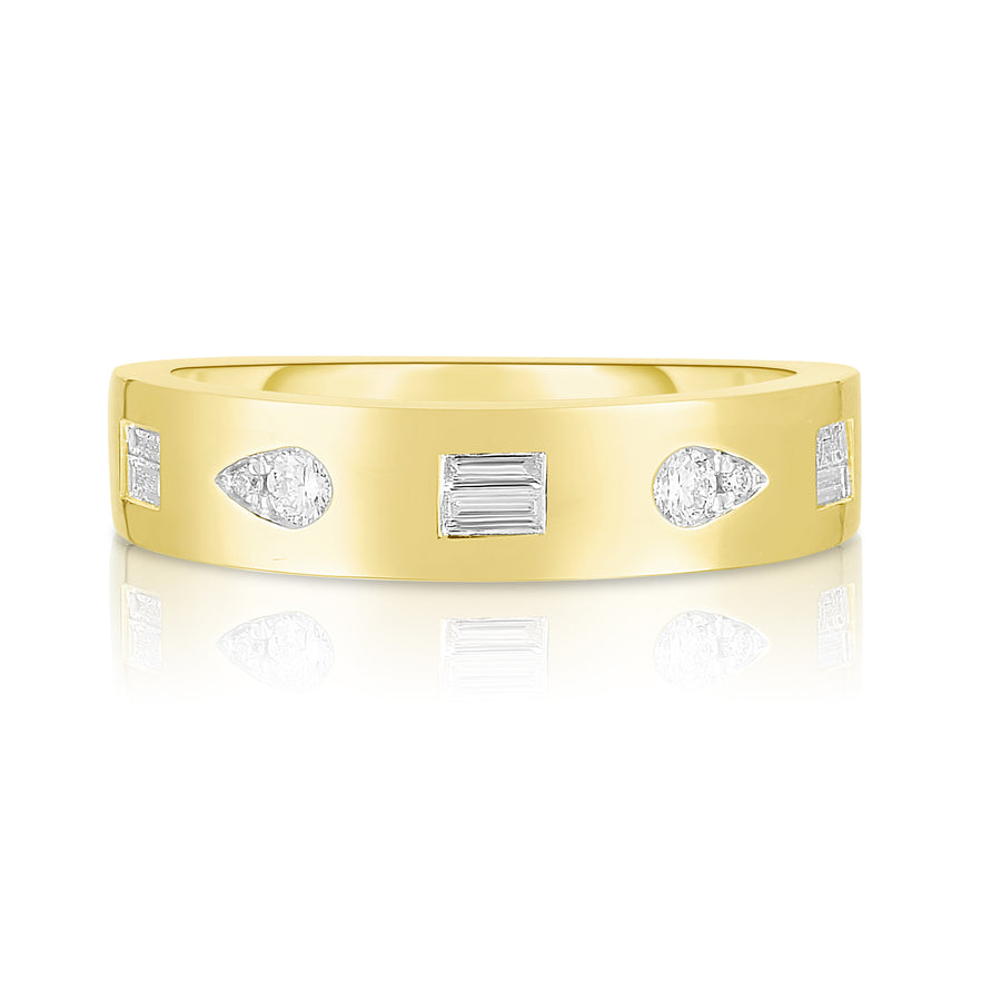 Inlay Baguette and Pear Illusion Band