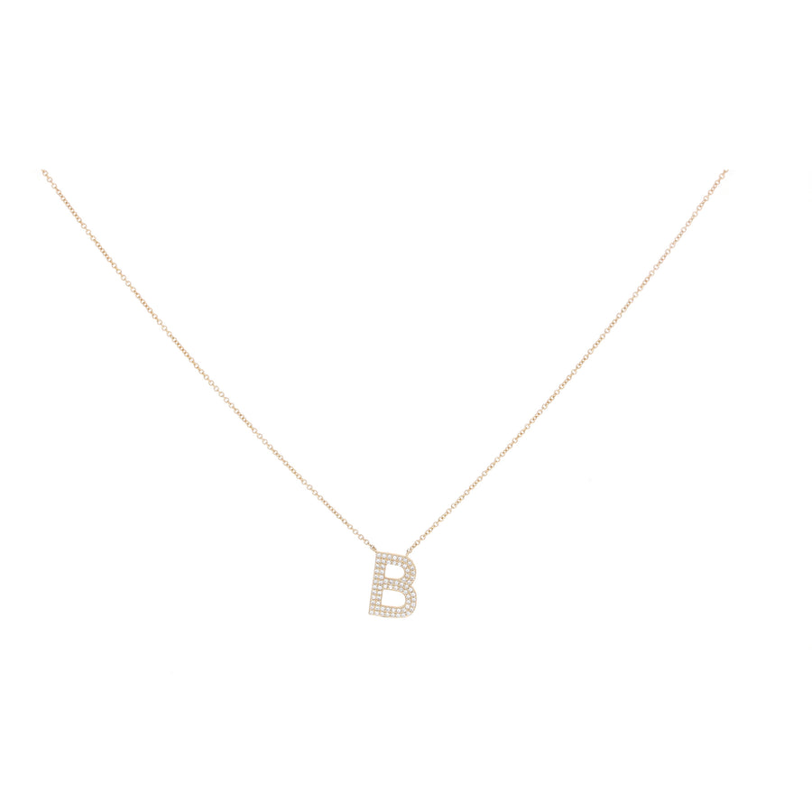 Block Letter Initial Necklace