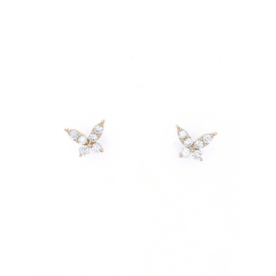 Mini Diamond Butterfly Studs