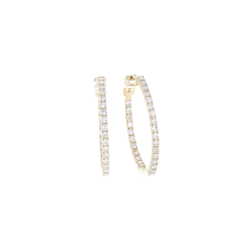 Pave Diamond Wire Hoops