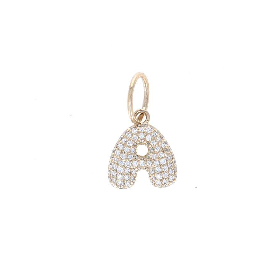 Mini Pave Bubble Letter Charm