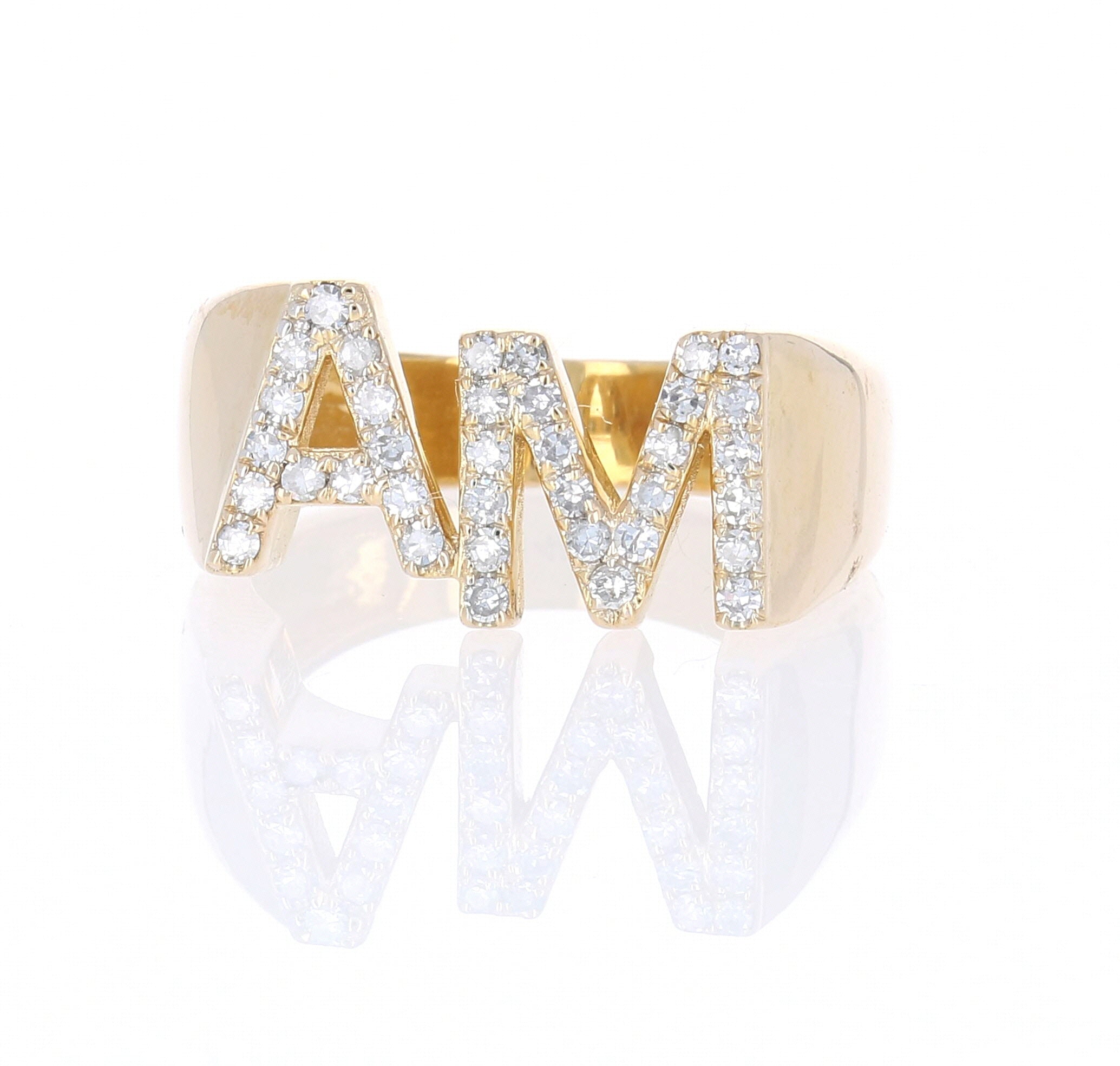 Double Initial Signet Ring – Bella Madre Jewelry