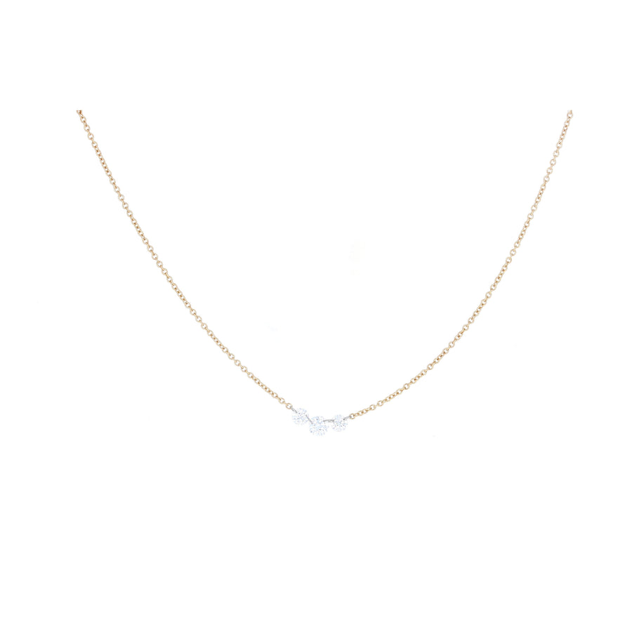 Drill Diamond Trio Necklace