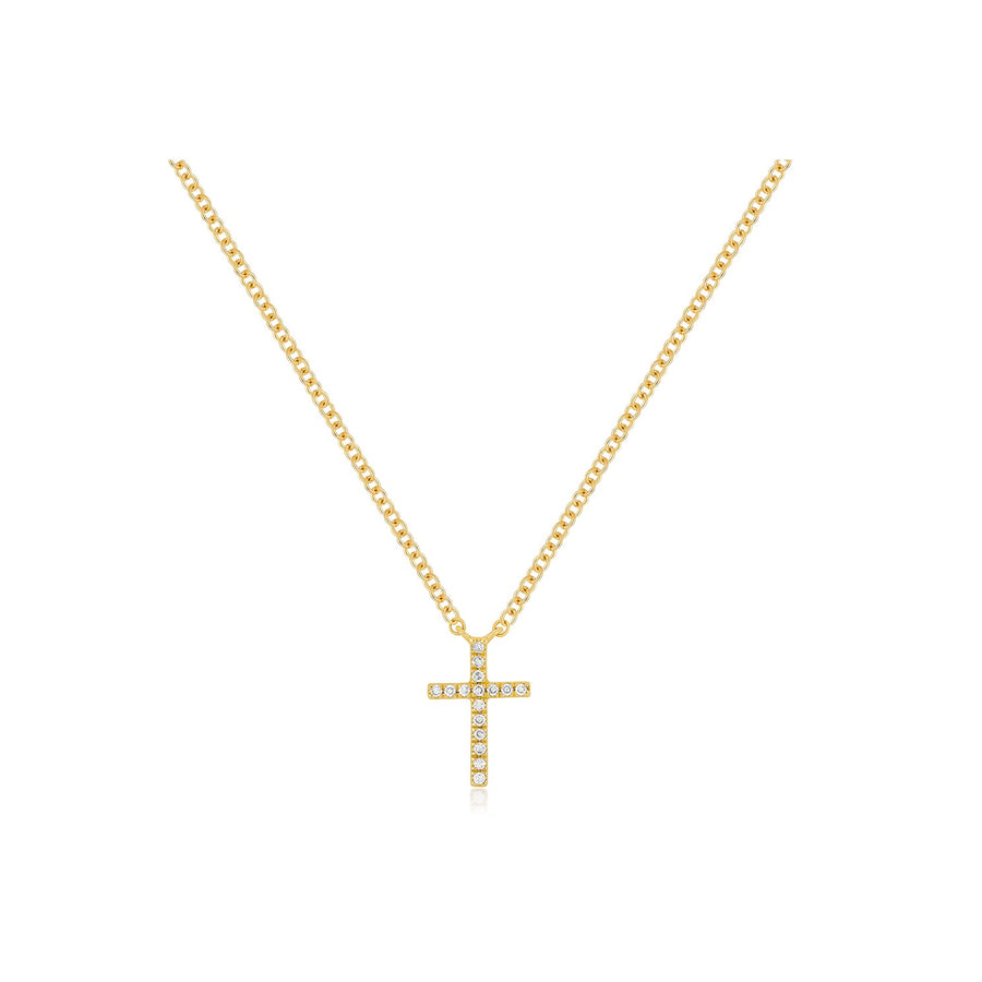 Mini Diamond Cross Necklace