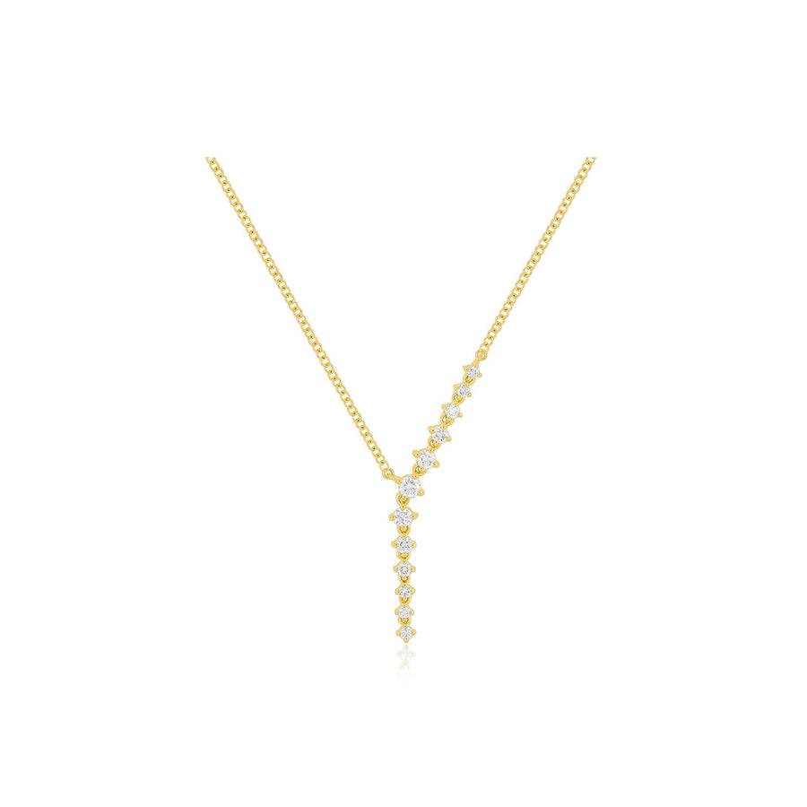 Prong Set Diamond Waterfall Necklace