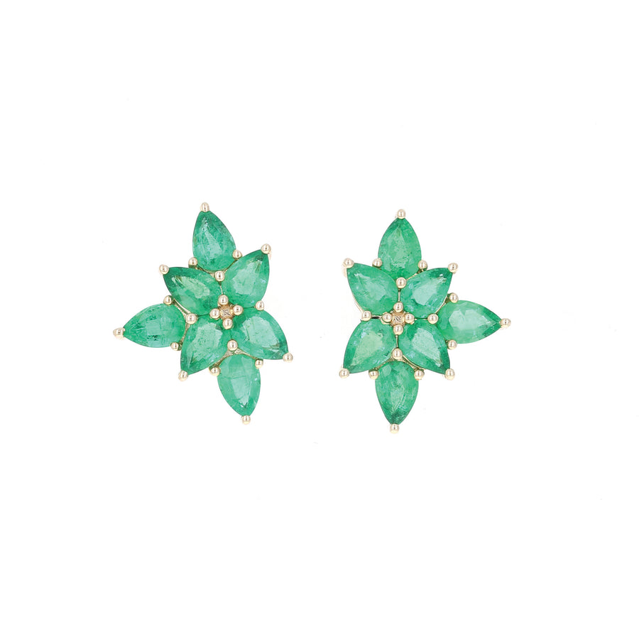 Emerald Cluster Studs