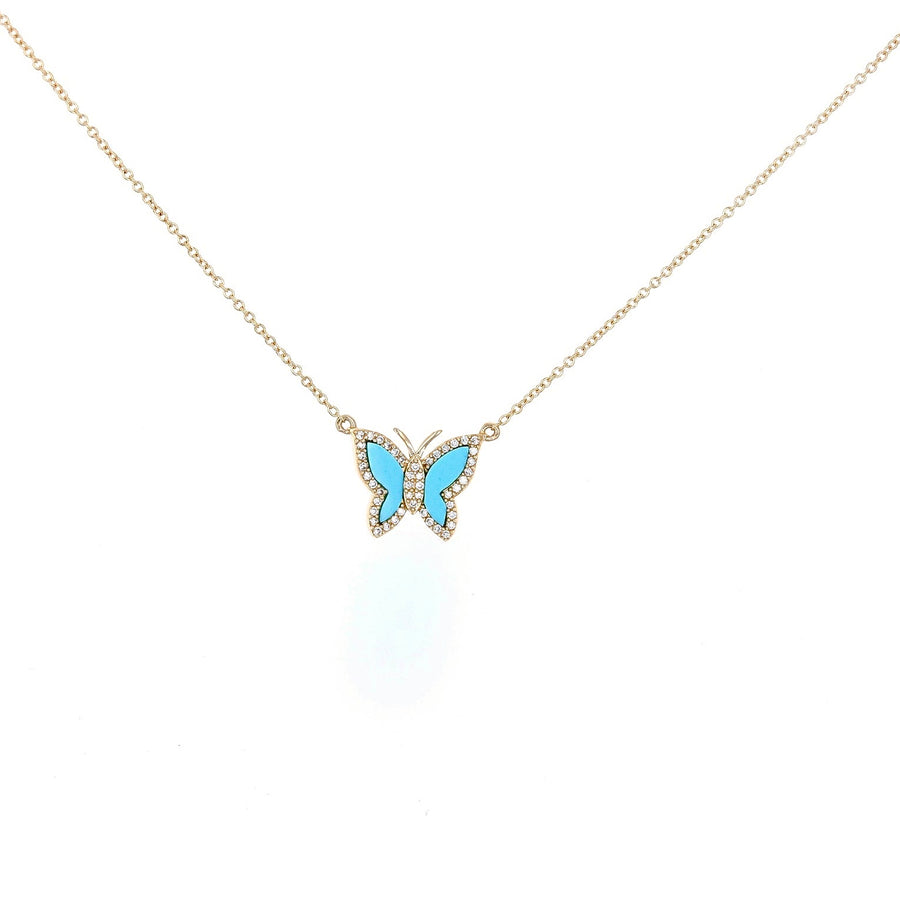 Mini Turquoise Butterly Necklace