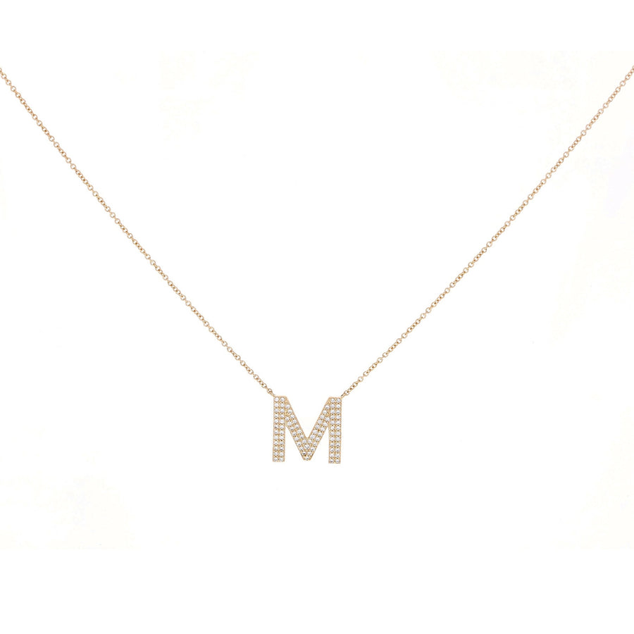 Block Letter Initial Necklace