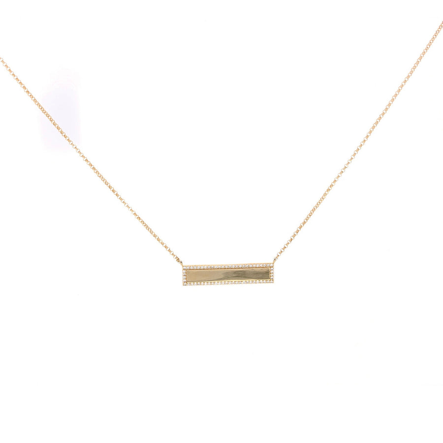 Engravable ID Bar Necklace
