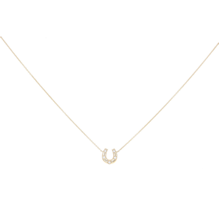 Gold and Diamond Horseshoe Necklace