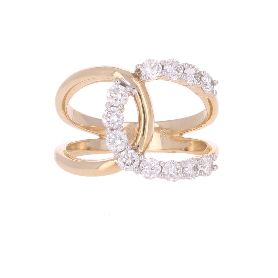 Gold and Diamond Intertwine Ring