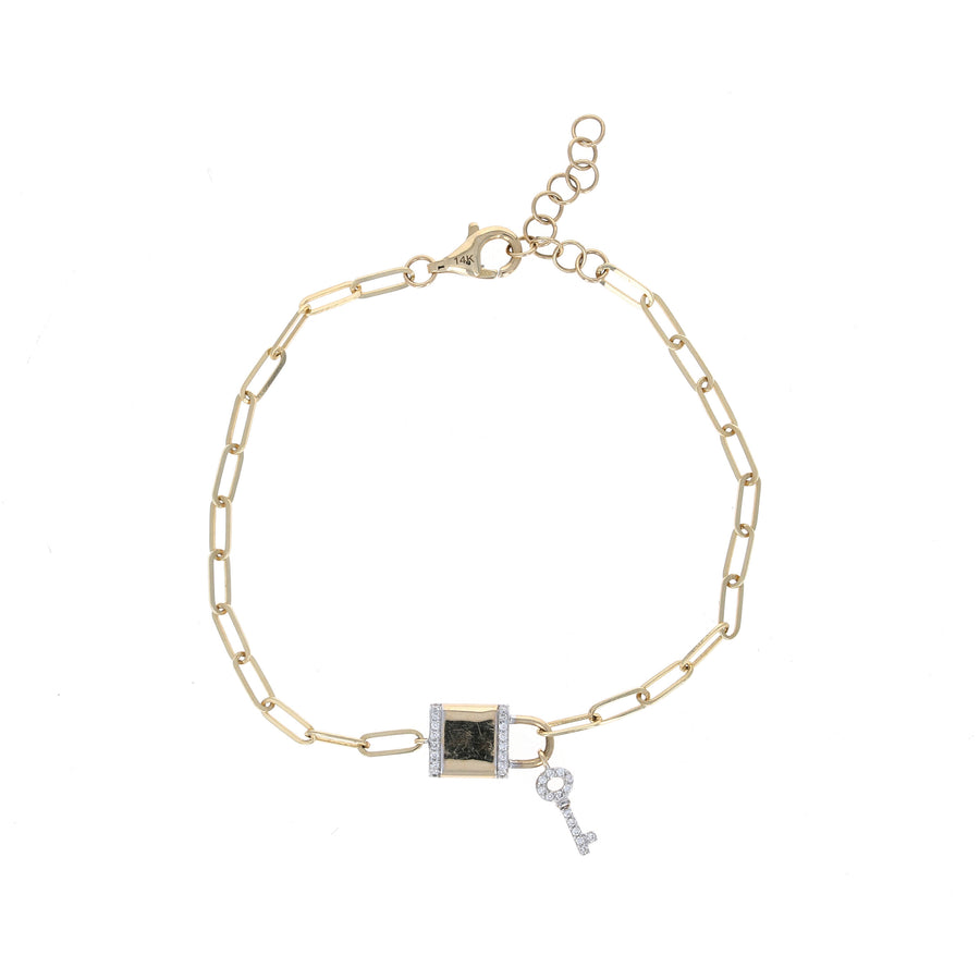 Lock and Key Chain Bracelet