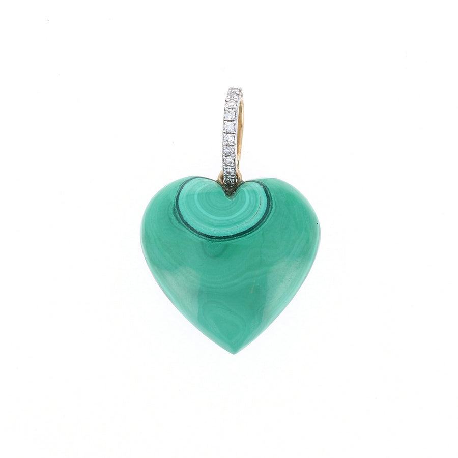 Malachite Heart Charm