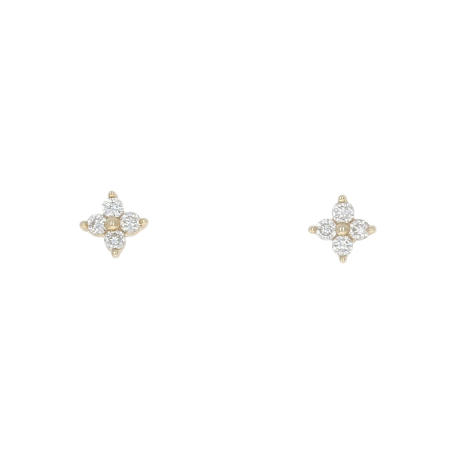 Mini Diamond Clover Studs