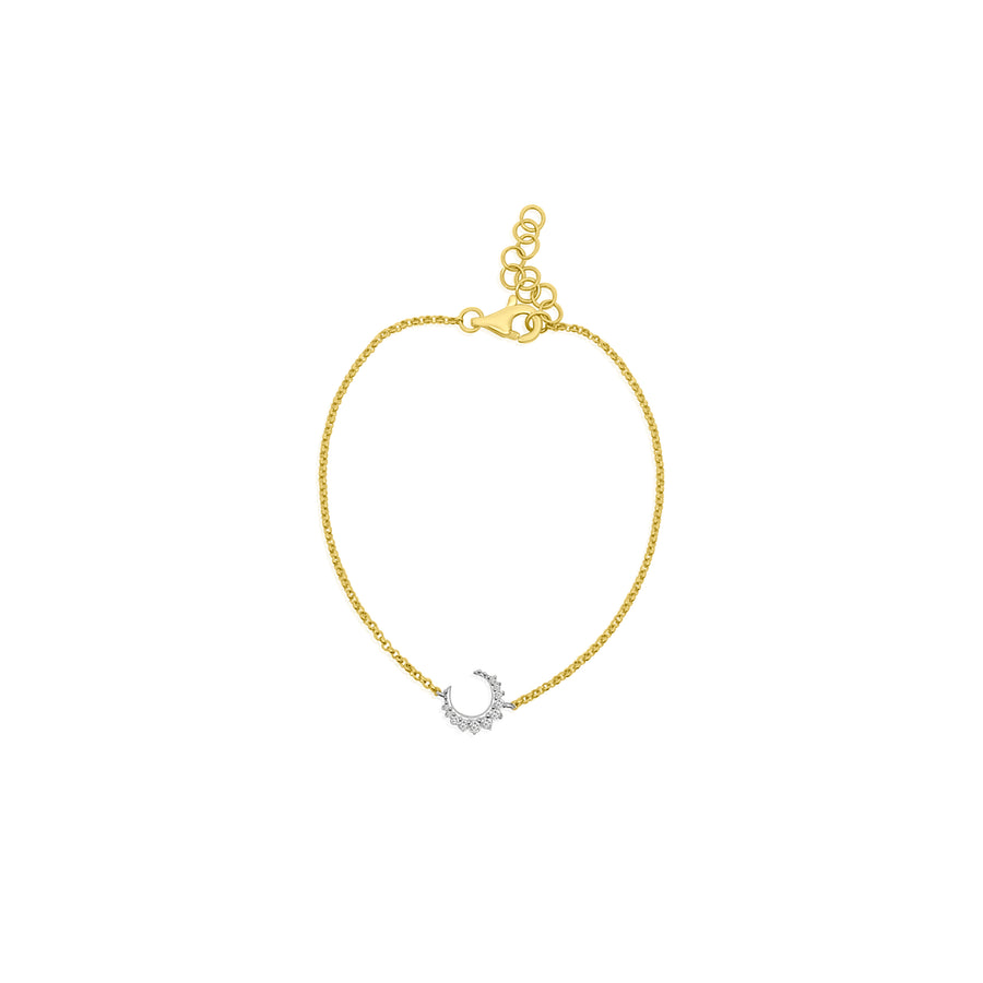 Mini Crescent Moon Chain Bracelet