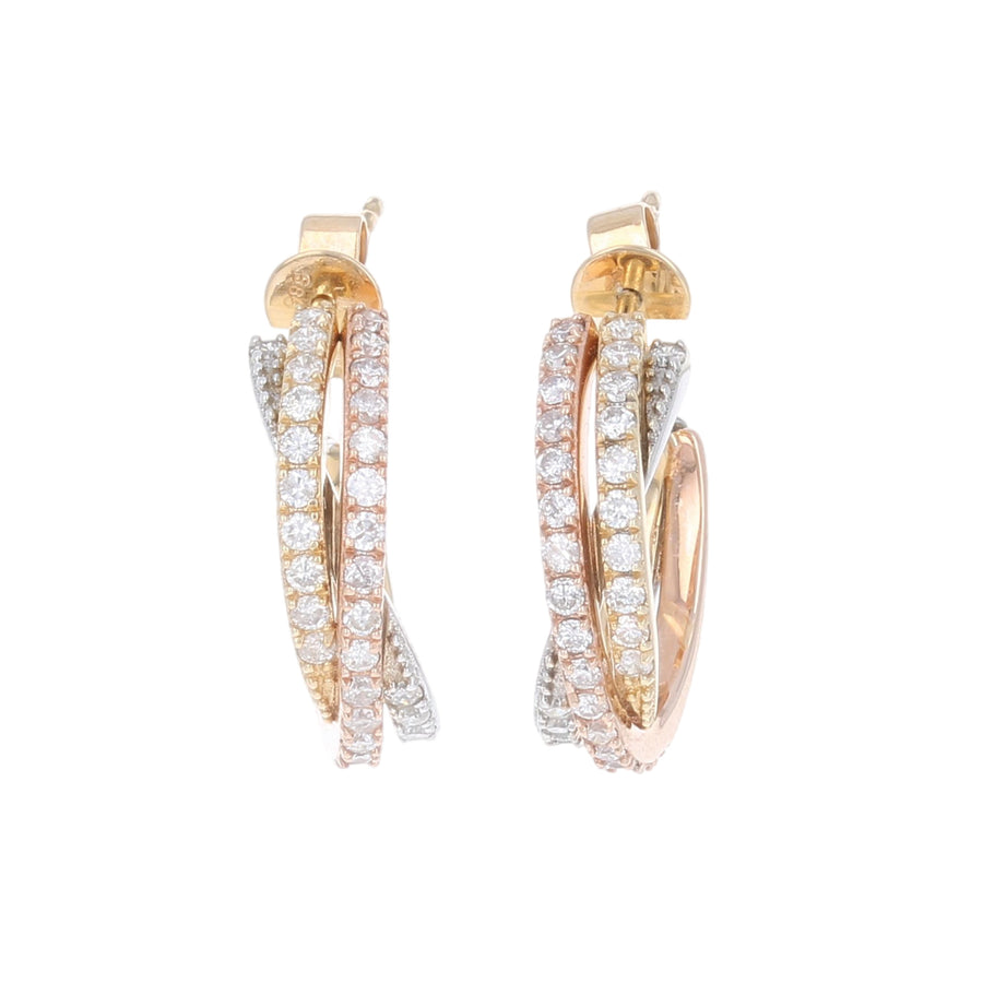 Mixed Metal Trilogy Hoops