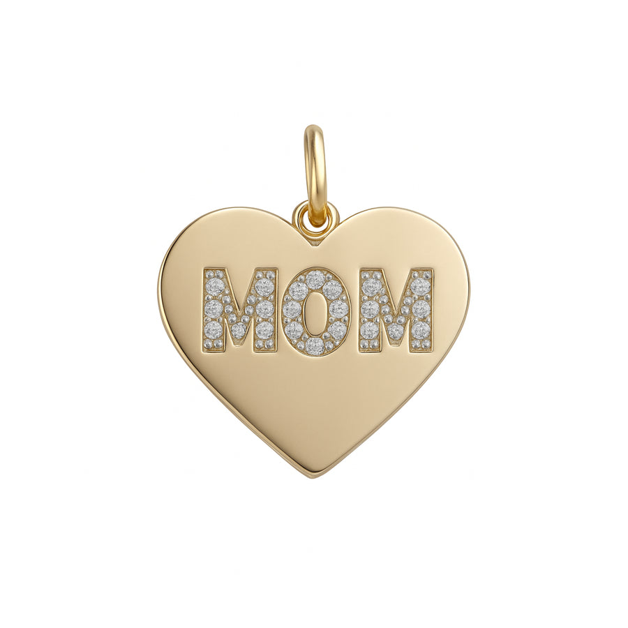 "Mom" Heart Charm