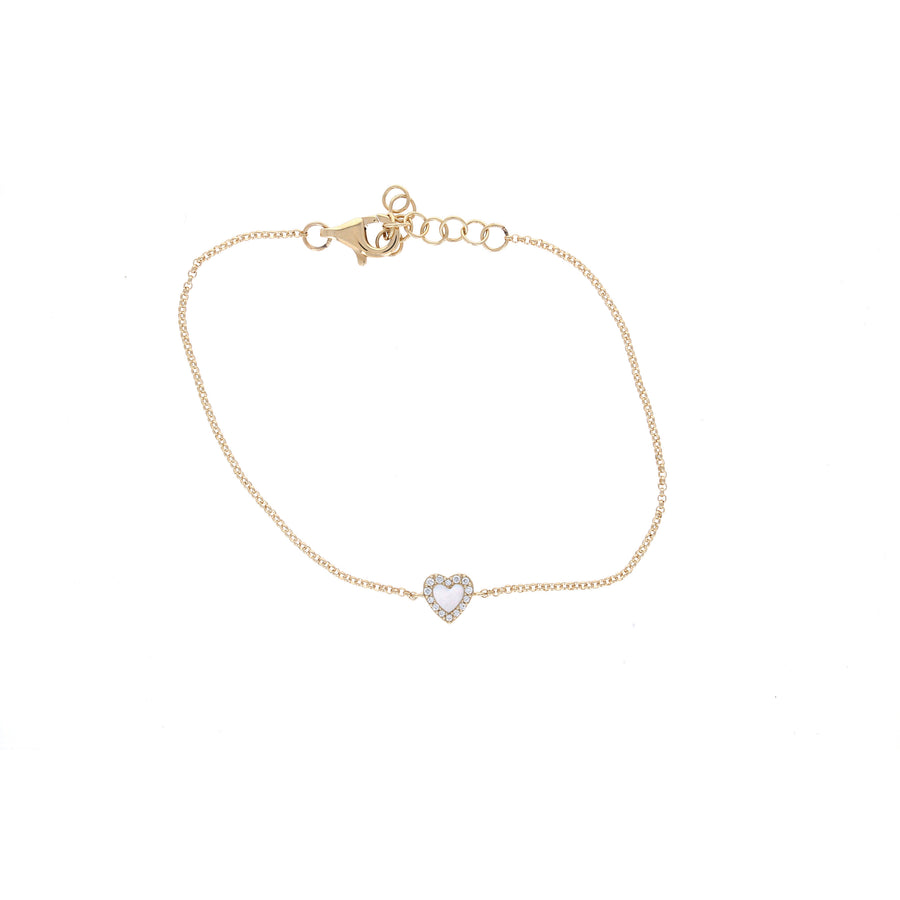 Mini Gemstone Heart Chain Bracelet