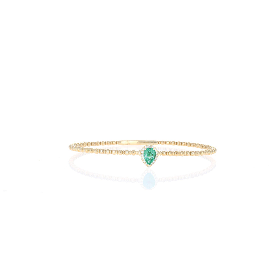 Pear Green Emerald Flex Bangle