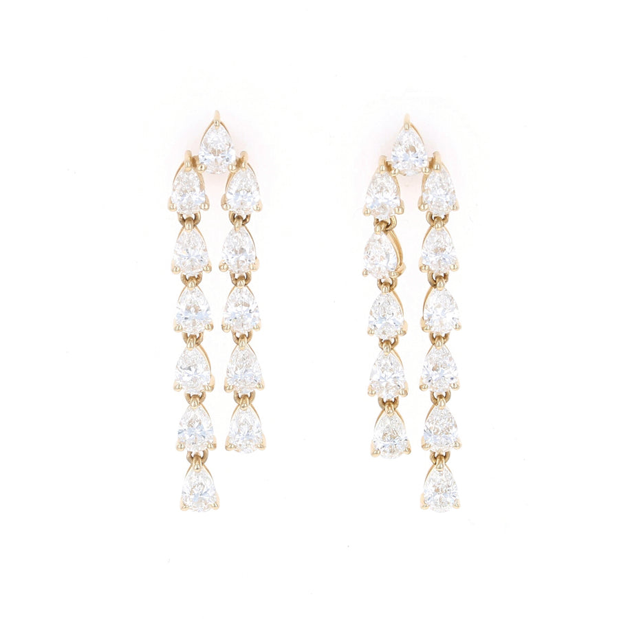 Pear Diamond Chandelier Earrings