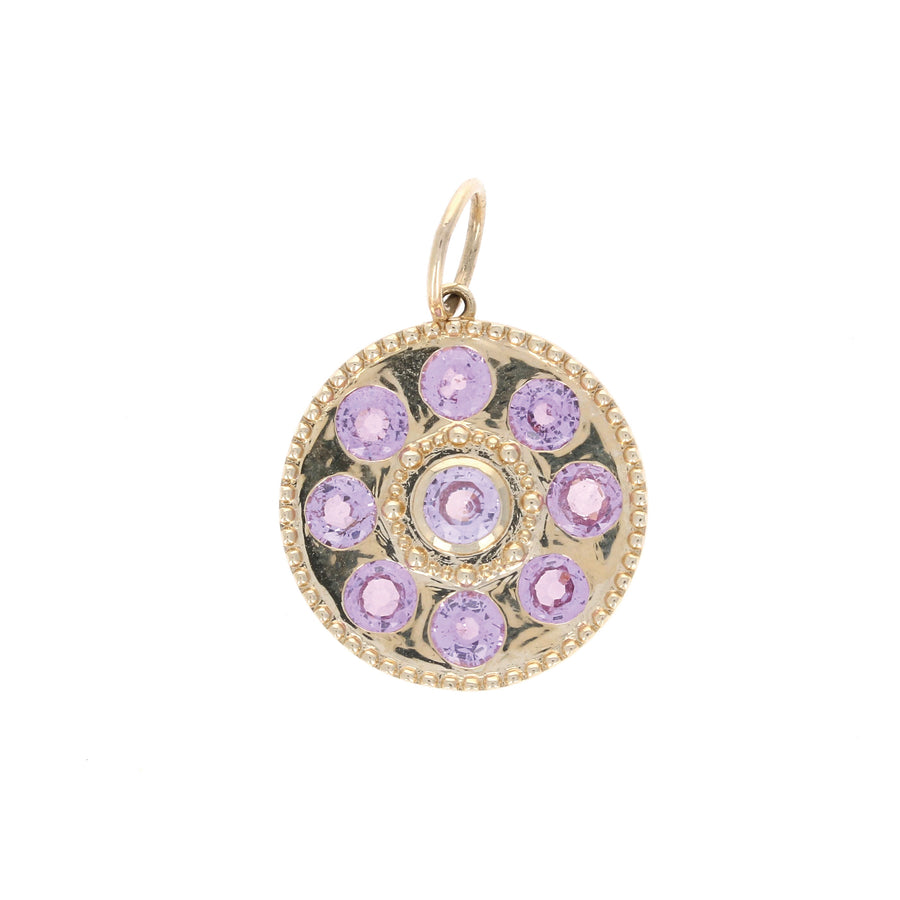 Round Pink Sapphire Medallion