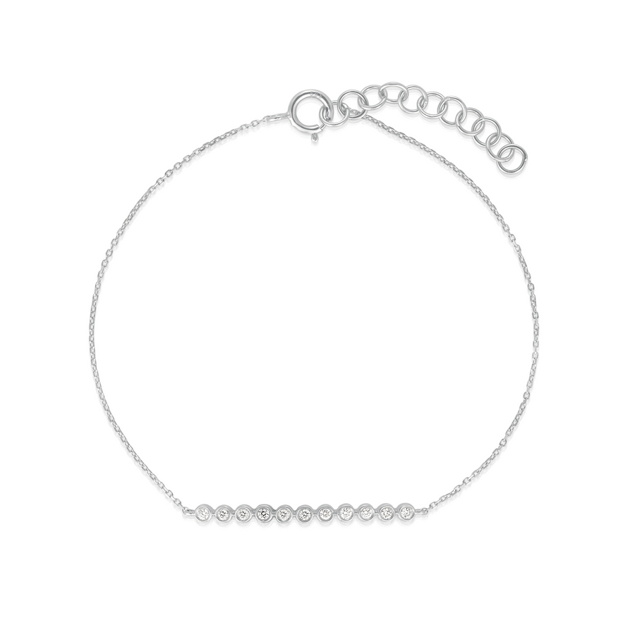 Tiny Bezel Set Diamond Bracelet
