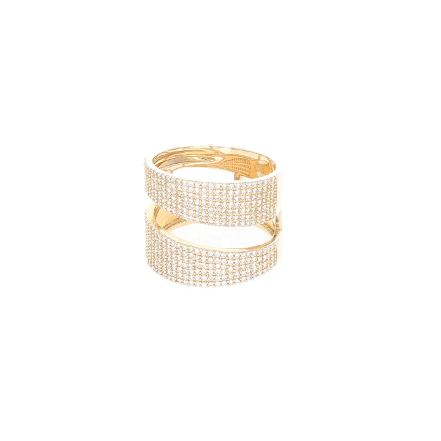 Pave Diamond Stacked Cigar Band