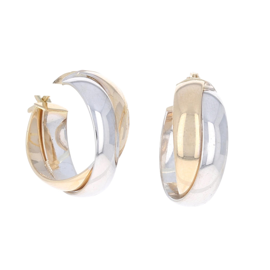 Gold Two-Tone Hoops