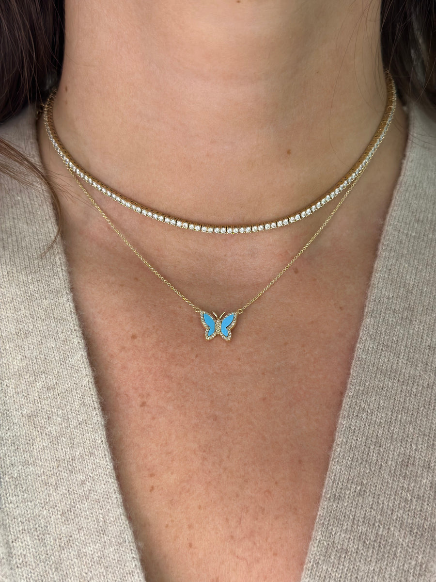Mini Turquoise Butterly Necklace