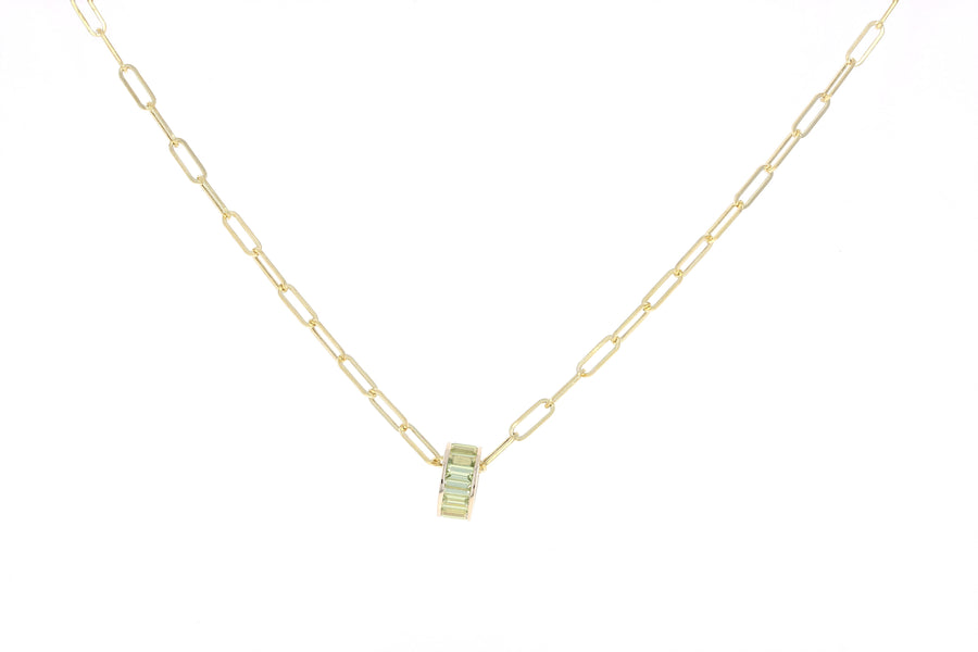 Channel Set Gemstone Charm Spacer