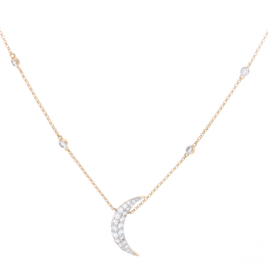 Diamond Moon Necklace