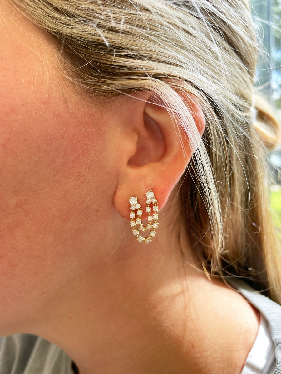 Double hot sale piercing chain