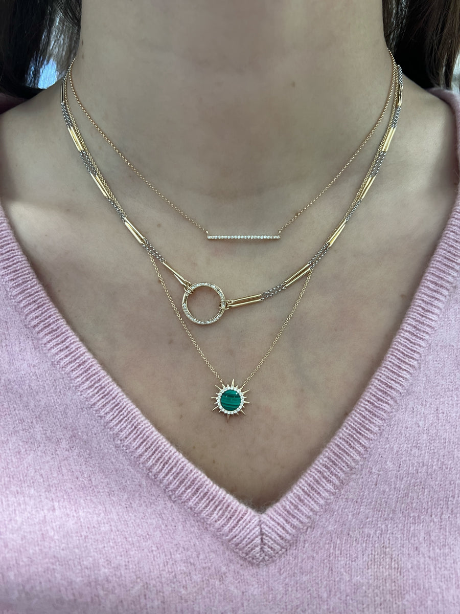 Small Diamond Bar Necklace