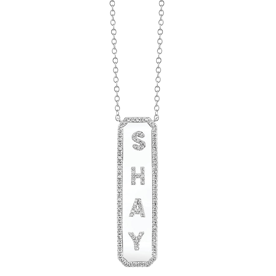 Personalized Vertical Nameplate Necklace