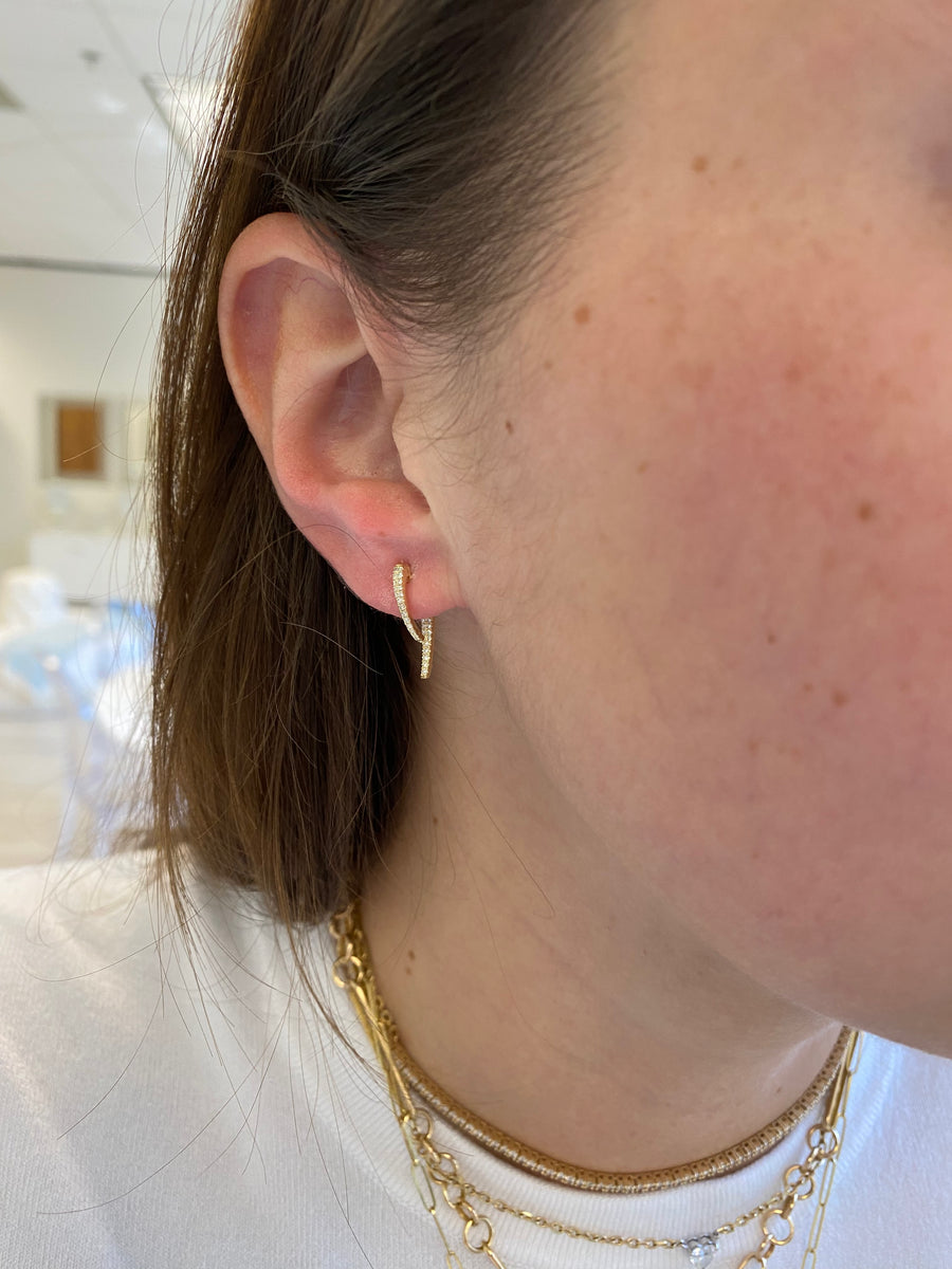 Diamond Hook Earring